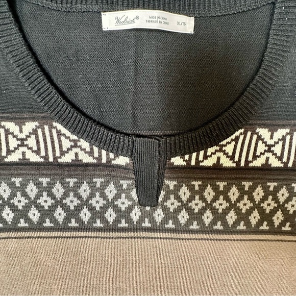 Woolrich Knit Light Sweater Top Fair Isle Style Women's Size XL - Picture 2 of 7